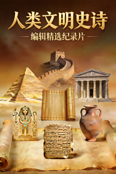 编辑精选纪录片《人类文明史诗》历史文化海报